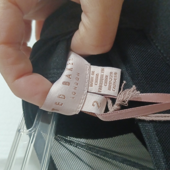 NWT Ted Baker London Mesh Paneled Scallop Dress - Picture 8 of 8